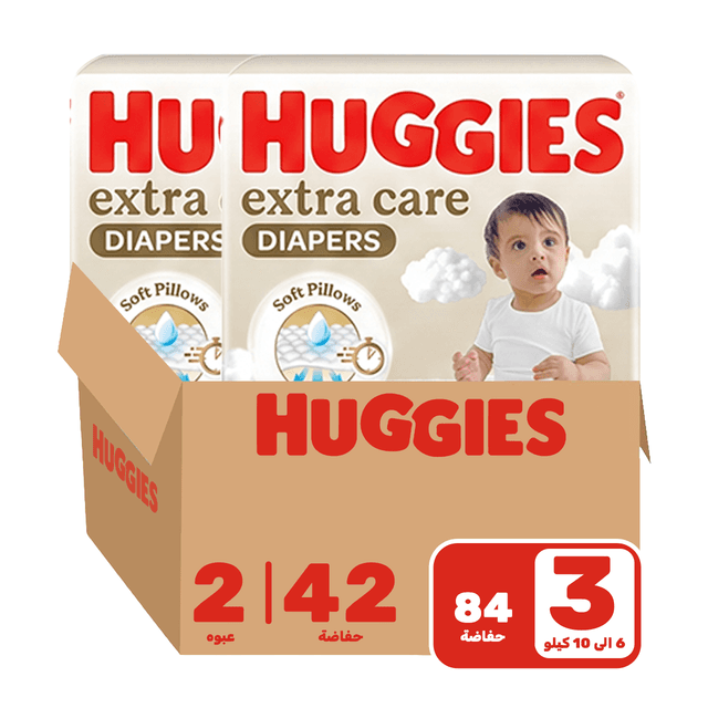 Huggies Number 3- Diapers Pack, 5-8Kg - 84 Diapers