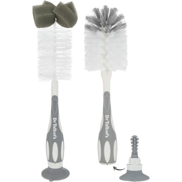 Dr.Talbot's - Bottle Brush with Suction Base - 2Pcs - Grey