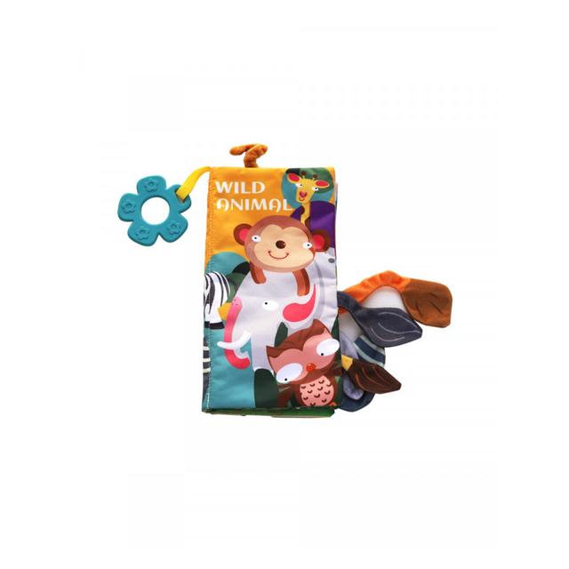 Kikkaboo - Educational cloth book with teether - Wild animals