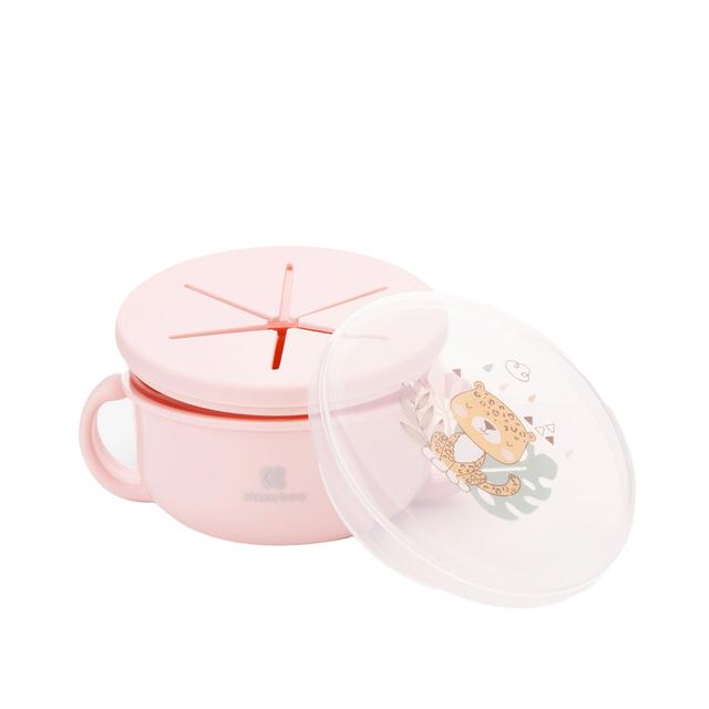 Kikkaboo - Baby Snack Bowl 2in1 Pink - 1pcs