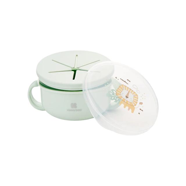 Kikkaboo - Baby Snack Bowl 2in1 Green - +12month - 1pcs