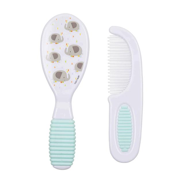 Nuby - Brush and Comb Set Aqua - 2 pcs