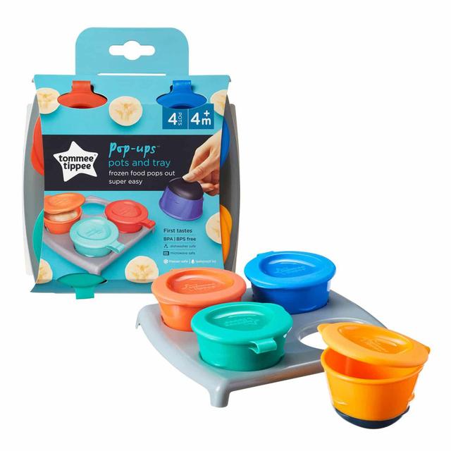 Tommee Tippee - Pop Up Pots And Tray, 4+m