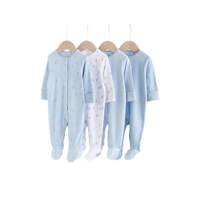 Next - Blue Sleepsuit - Bear - Pcs 4 - 6-9m