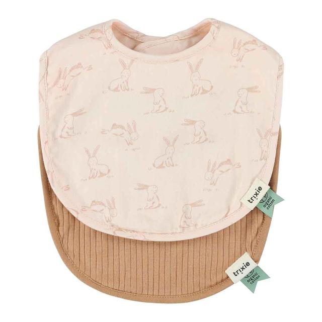 Trixie - Newborn Bib 2Pack Mix - 0-3month - Rosy Rabbit