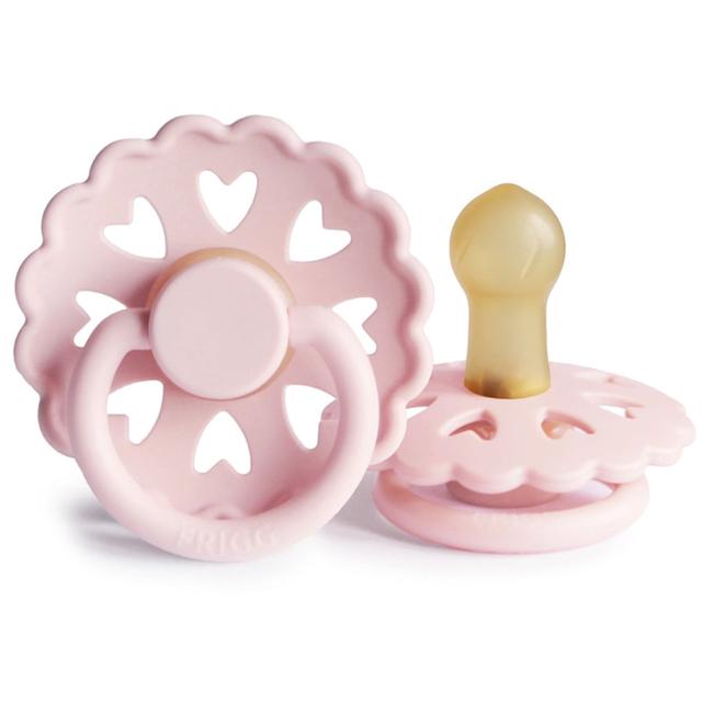 FRIGG - Fairytale Natural Latex Round Pacifier - Size1 - 0-6m - White Lilac