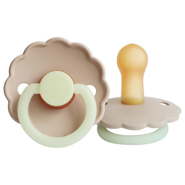 FRIGG - Natural Latex Pacifier Glow - Size2 - 6-18m -Beige