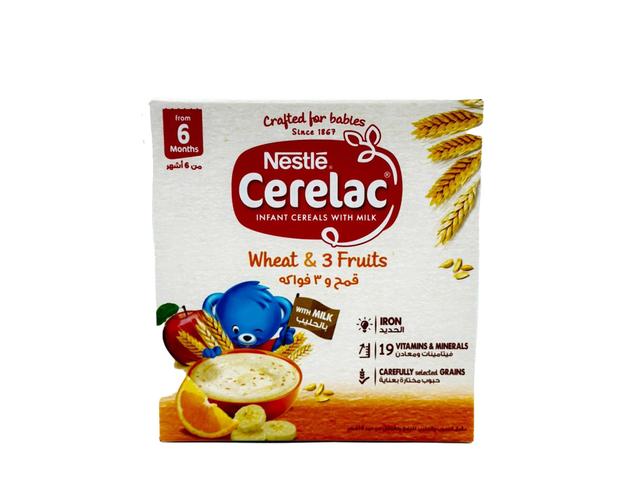 Nestle - Cerelac - Wheat & 3 Fruits - 6+m