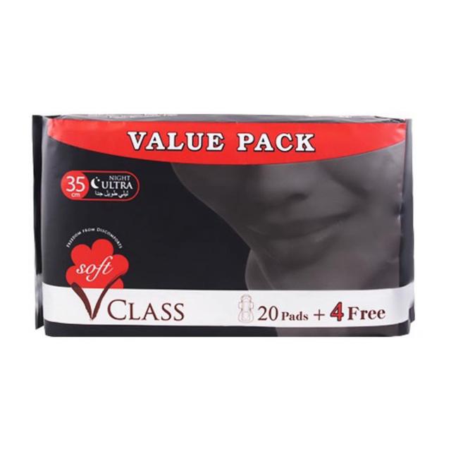 Vclass - Soft Night Ultra - 20+4 Pads - 35CM