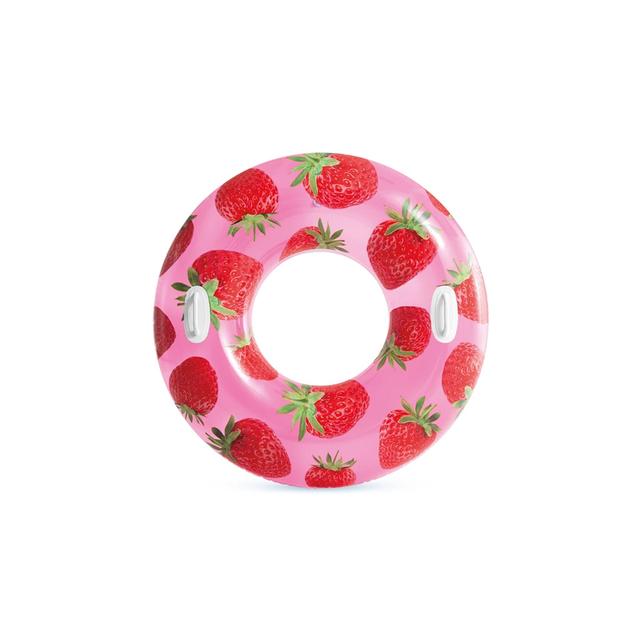 Intex - Tropical Fruit Inflatable Swim Tubes - Strawberry