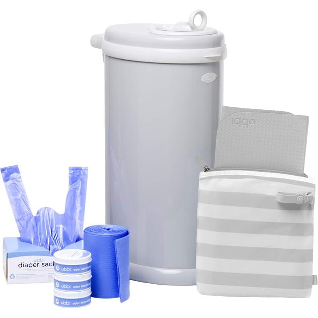 Ubbi - Diaper Pail Gift Set - White