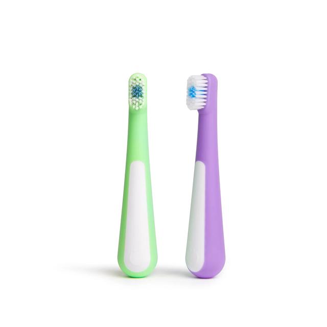 Ubbi - Bristled Toddler Toothbrushes - 2 Pcs - 12+m - Purple