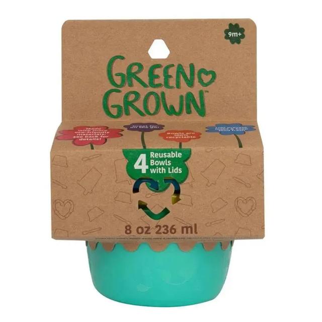 Tomy - GreenGrown Reusable Bowls With Lids 4Pcs - Boy