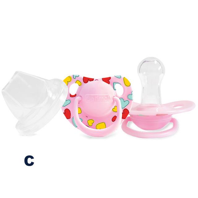 Optimal - Round Nipple Silicone Pacifier - 0+months - Heart
