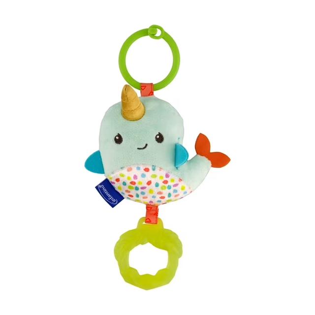 Infantino - Chime And Go Tag Along Pal Narwhal Stroller Toy