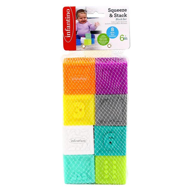 Infantino - Squeeze & Stack Block - 8Pcs