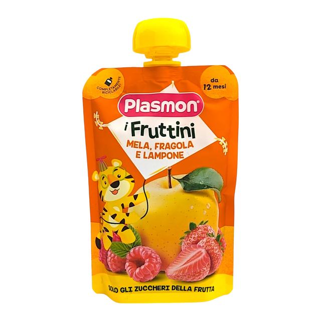 Plasmon - Fruttini 130g - Apple, Strawberry, raspberries