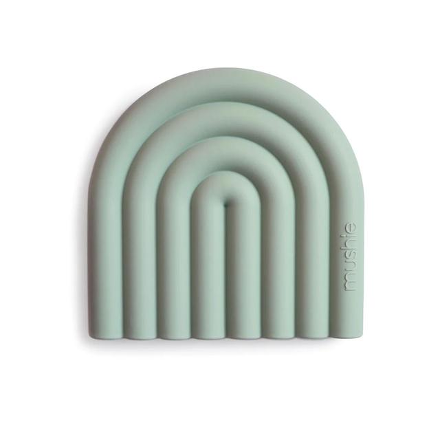 Mushie - Rainbow Teether - Cambridge Blue - 3+ months