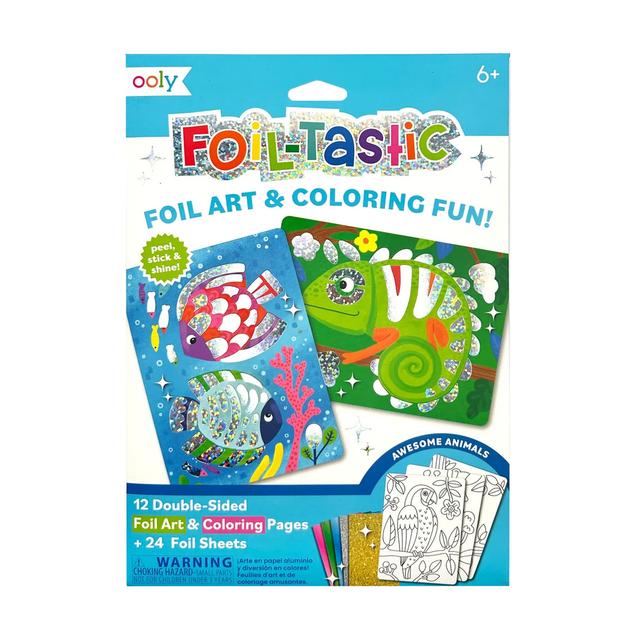 OOLY - Foil-Tastic Art & Coloring Fun - Animals - 36 Psc