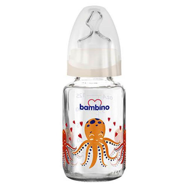 Bambino - Classic Class Feeding Bottle Orthodontic-125ml - 0-6m -beige
