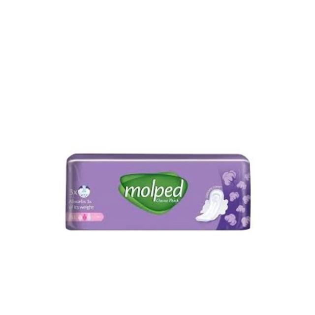 Molped - Classic Thick Absorbs 3X Long - 8 Pads