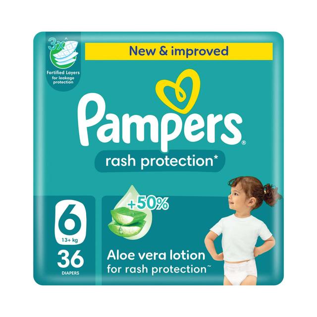 Pampers - Mega Rash Protection Size 6 - 13+ kg - 36 Diapers