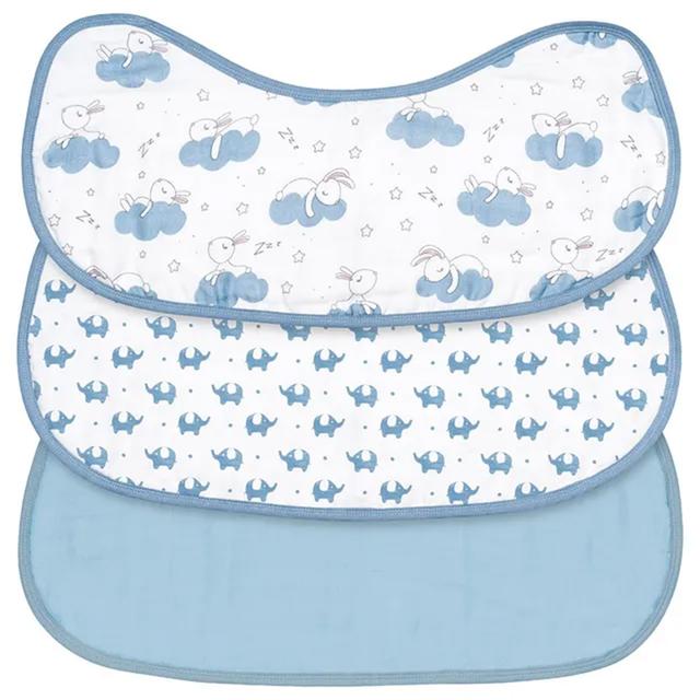 Moon - Organic Burpy Bib +0 months 3 pcs - Blue