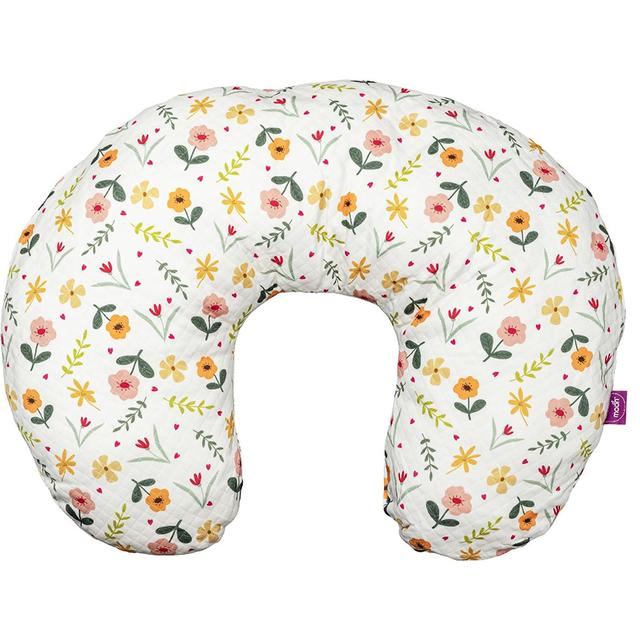 Moon - Portable Nursing Breast Feeding Baby Support Pillow Cushion With Washable Zippered - cover flowers - 0+ months