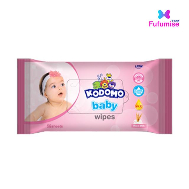 Kodomo - Baby Wipes Aloe Vera 50Psc - Pink