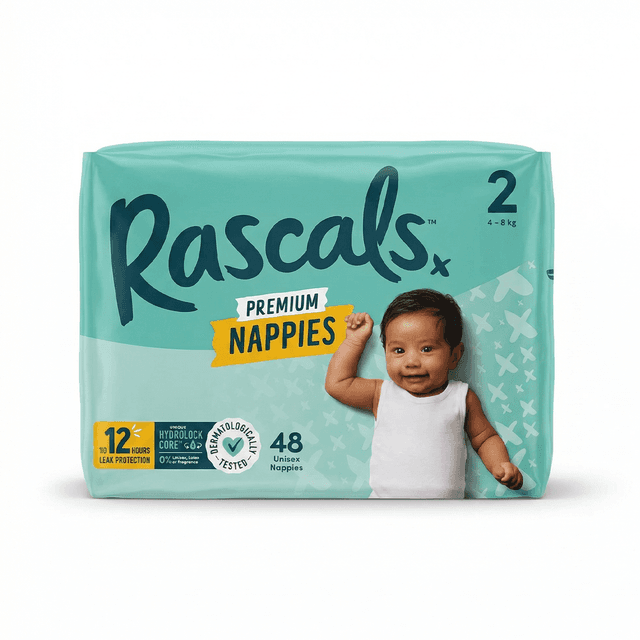 Rascals - Diapers Premium Nappies N2 (4-8kg) - 48pcs