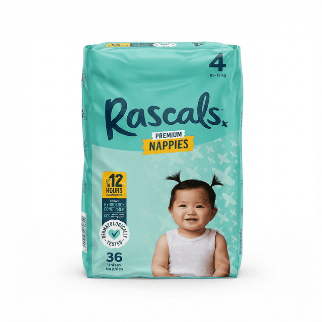 Rascals - Diapers Premium Nappies N4 (10-15kg) - 36pcs