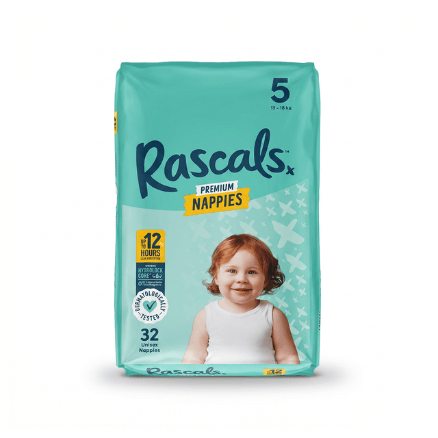 Rascals - Diapers Premium Nappies N5 (13-18kg) - 32pcs