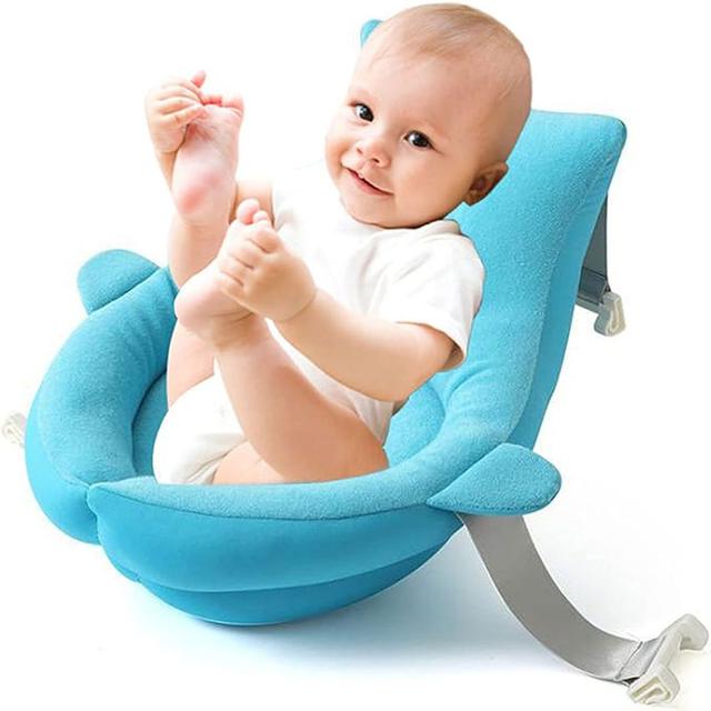 MissTiara - Baby Bath Pad Adjustable Infant Bath Support Pillow Mat - 0-6 month - Blue