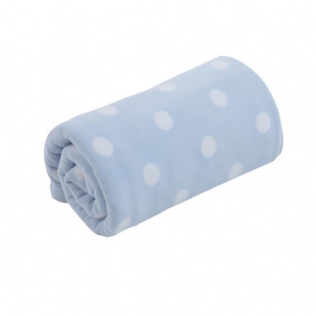 Mothercare - Baby Fleece Polka Dot Blanket - Blue