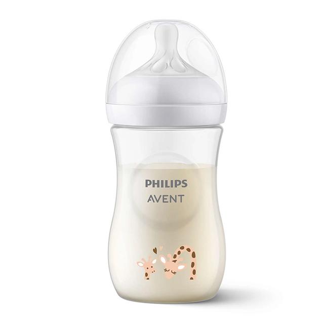 Philips - Avent Natural Response Baby Plastic Bottle +1 months 260 ml - Giraffe