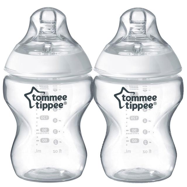 Tommee Tippee Closer to Nature Bottle-260ml- Transparent- Pack of 2