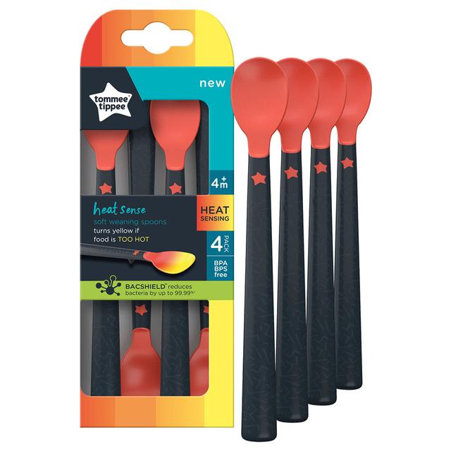 Tommee Tippee - Heat Sense - Soft Weaning Spoon - 4 Pcs