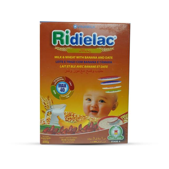 Ridielac -food for children -Milk with banana and dates - 1-3 years