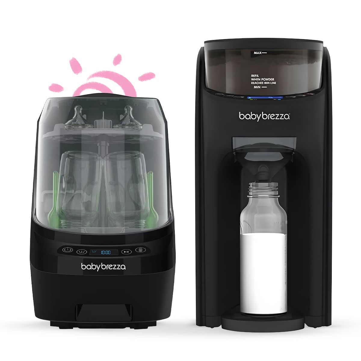 Baby Brezza - Formula Pro Advanced & Bottle Washer Pro - Black