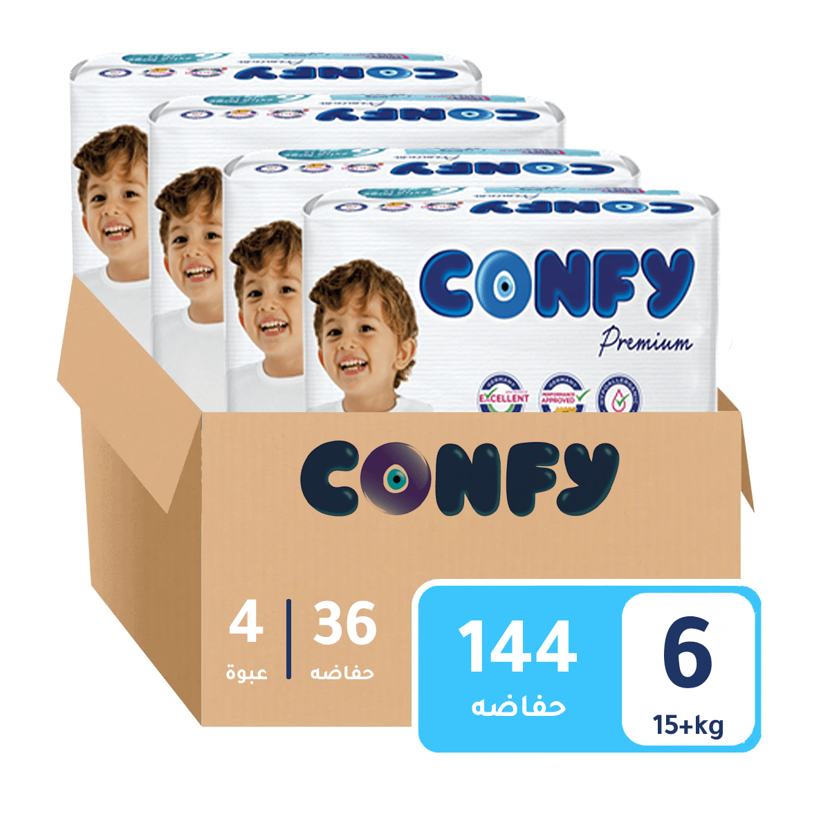 Confy - Box Economy Premium Jumbo - Number 6 - 15+kg - 144Pcs