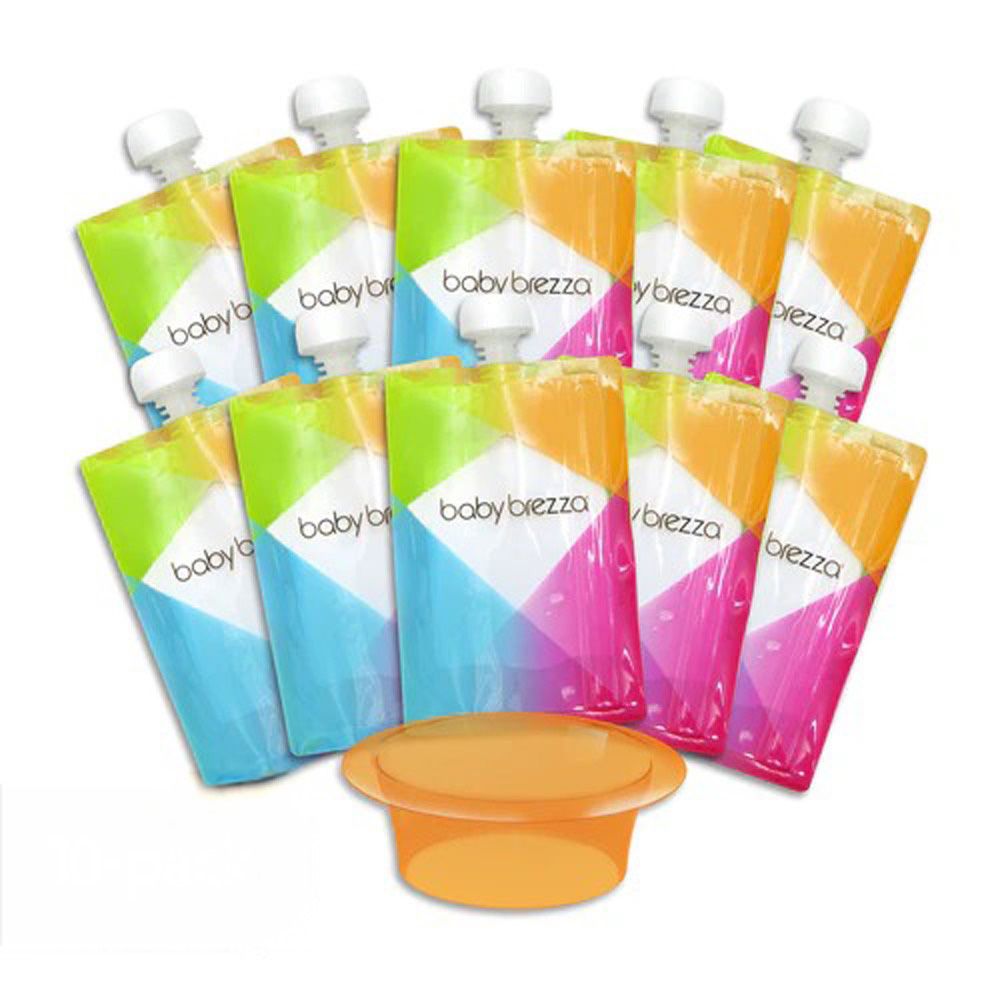 baby brezza - Reusable Baby Food Pouches 10 Pack