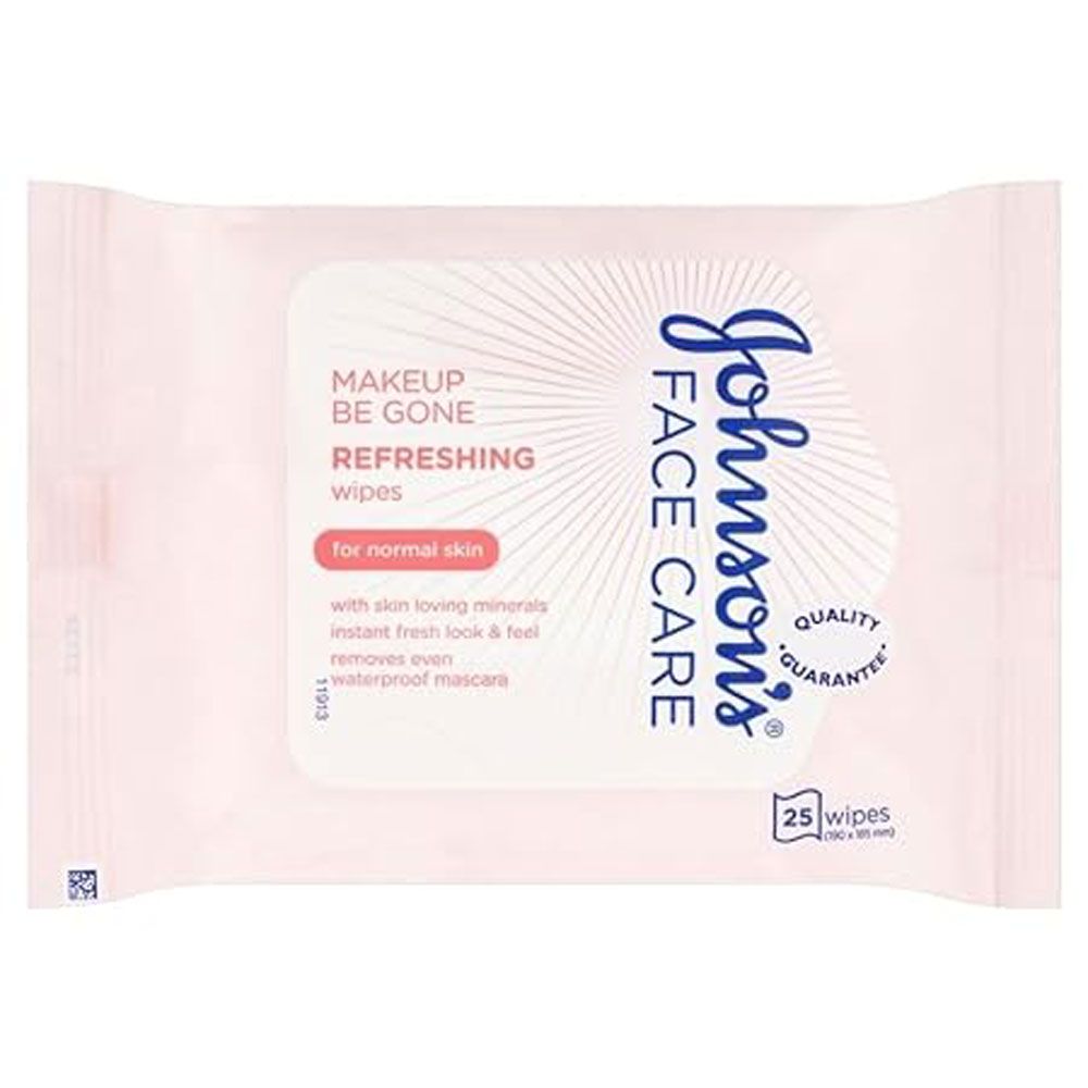Johnson's - facial care daily needs refreshing make-up remover wipes - normal skin - 25 pcs