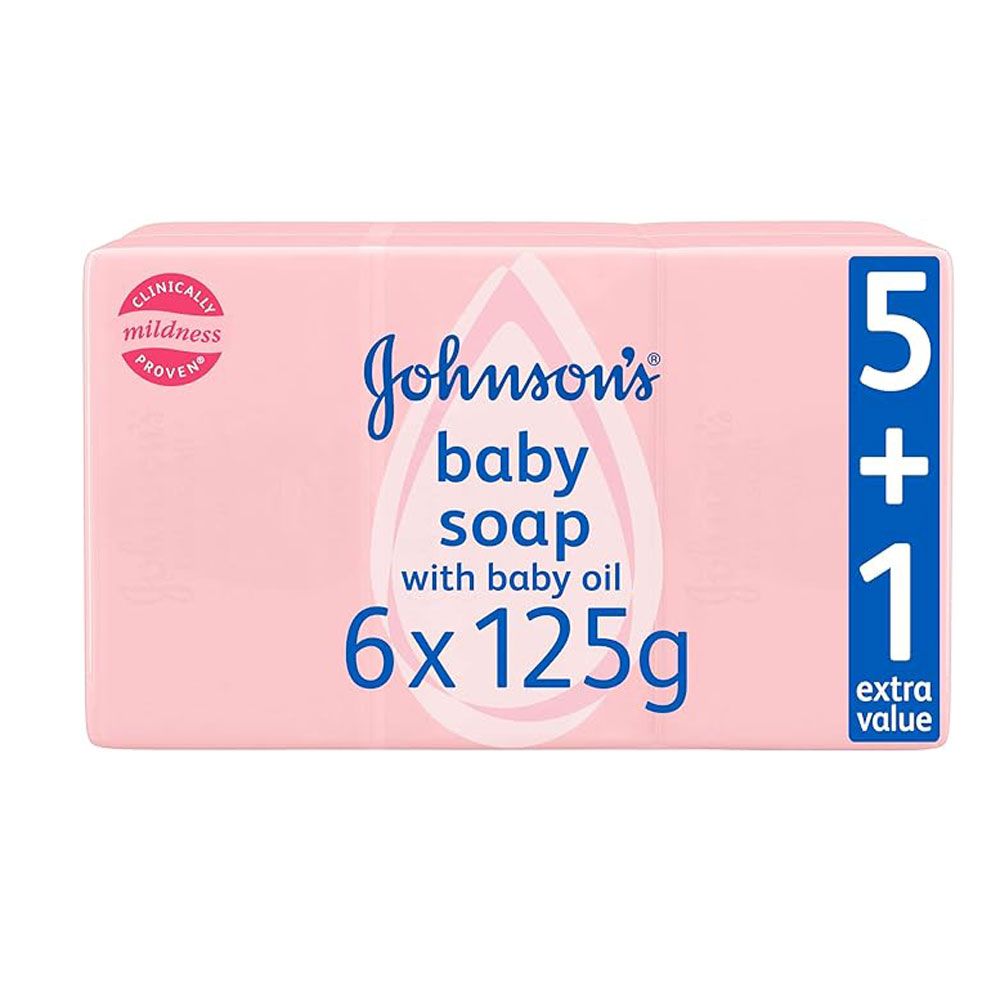Johnson's - Baby Soap With Baby Oil 5 +1 pcs - 125g