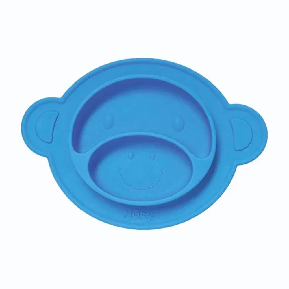 Nuby - Miracle Suction Plate Monkey - Blue