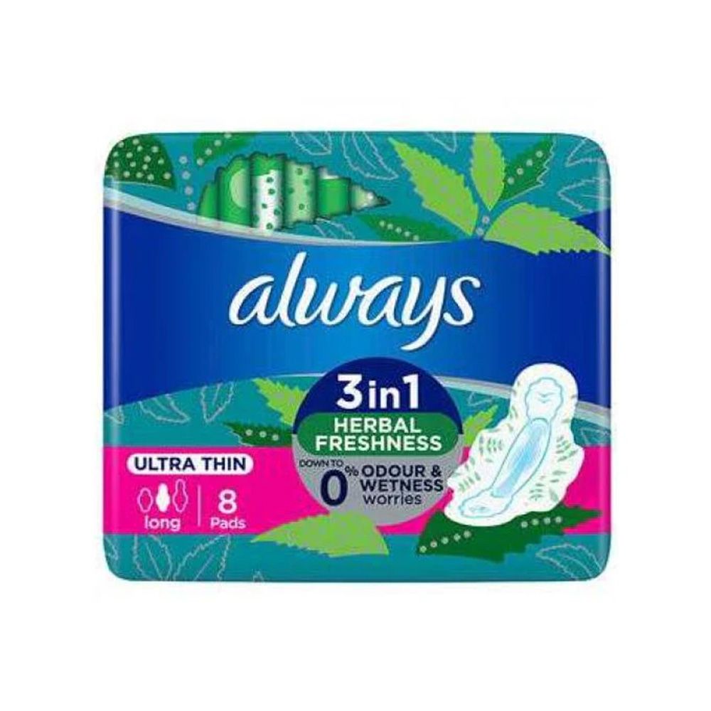 Always - Feminine Pads 3-in-1 Ultra Thin (Long) Sanitary Pads - 8 pads
