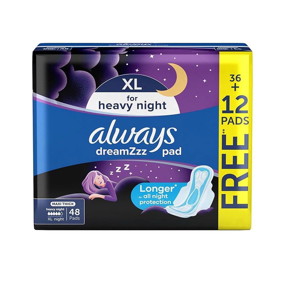 Always - Maxi Thick XL for Heavy Night Pads with Wings, 48 pads