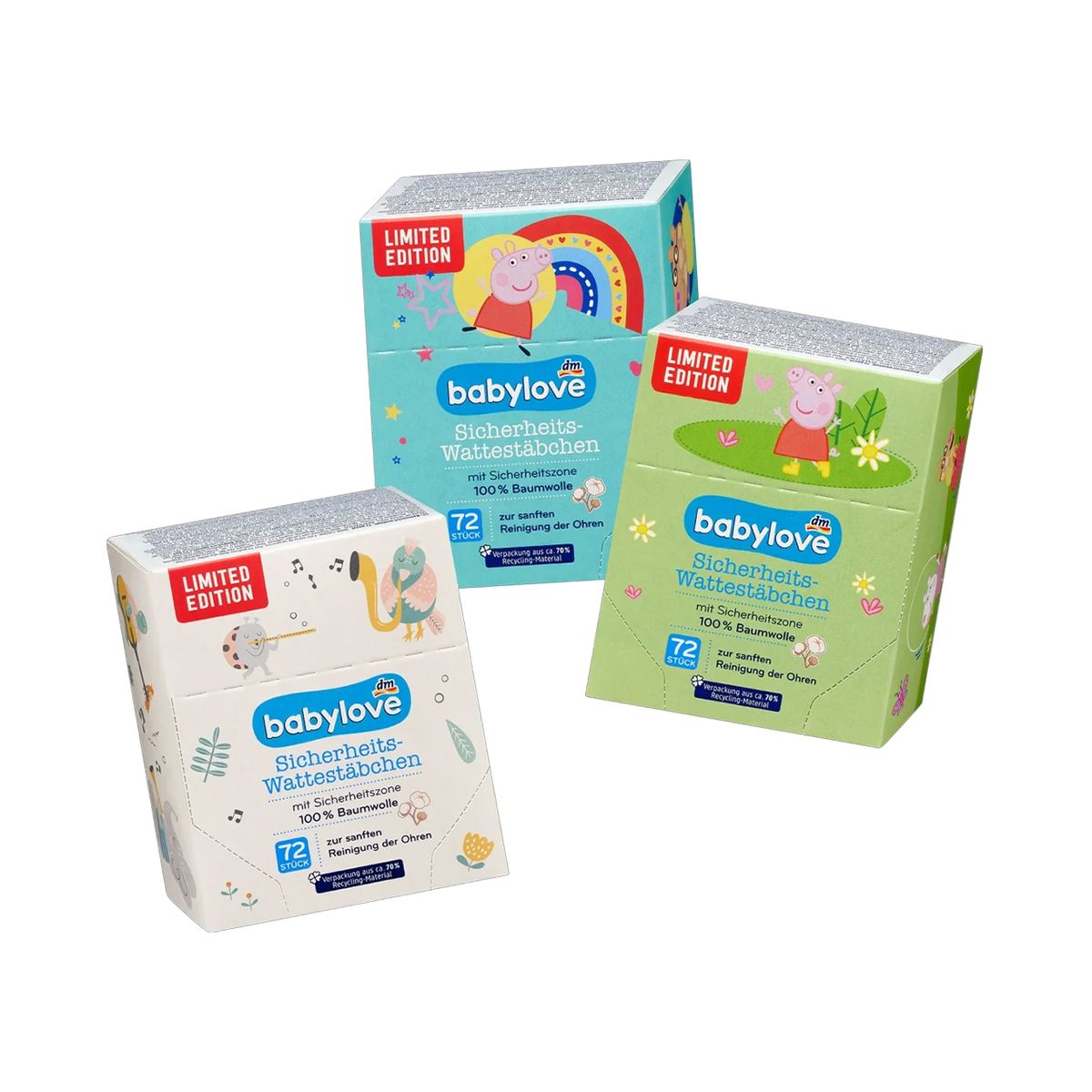 babylove - Sicherheits Wattestabchen 72 PCS