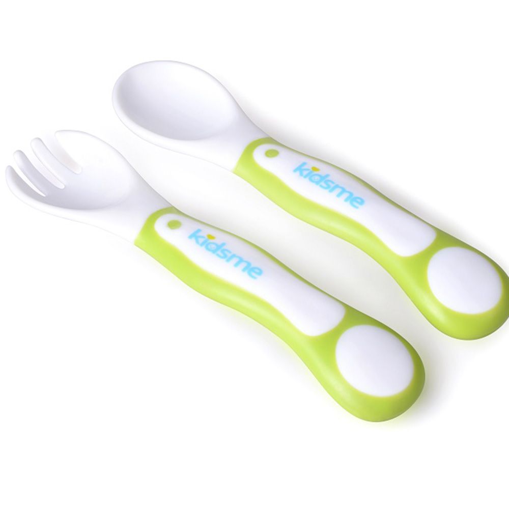 Kidsme - My First Spoon and Fork Set +6 months 2 pcs - Lime