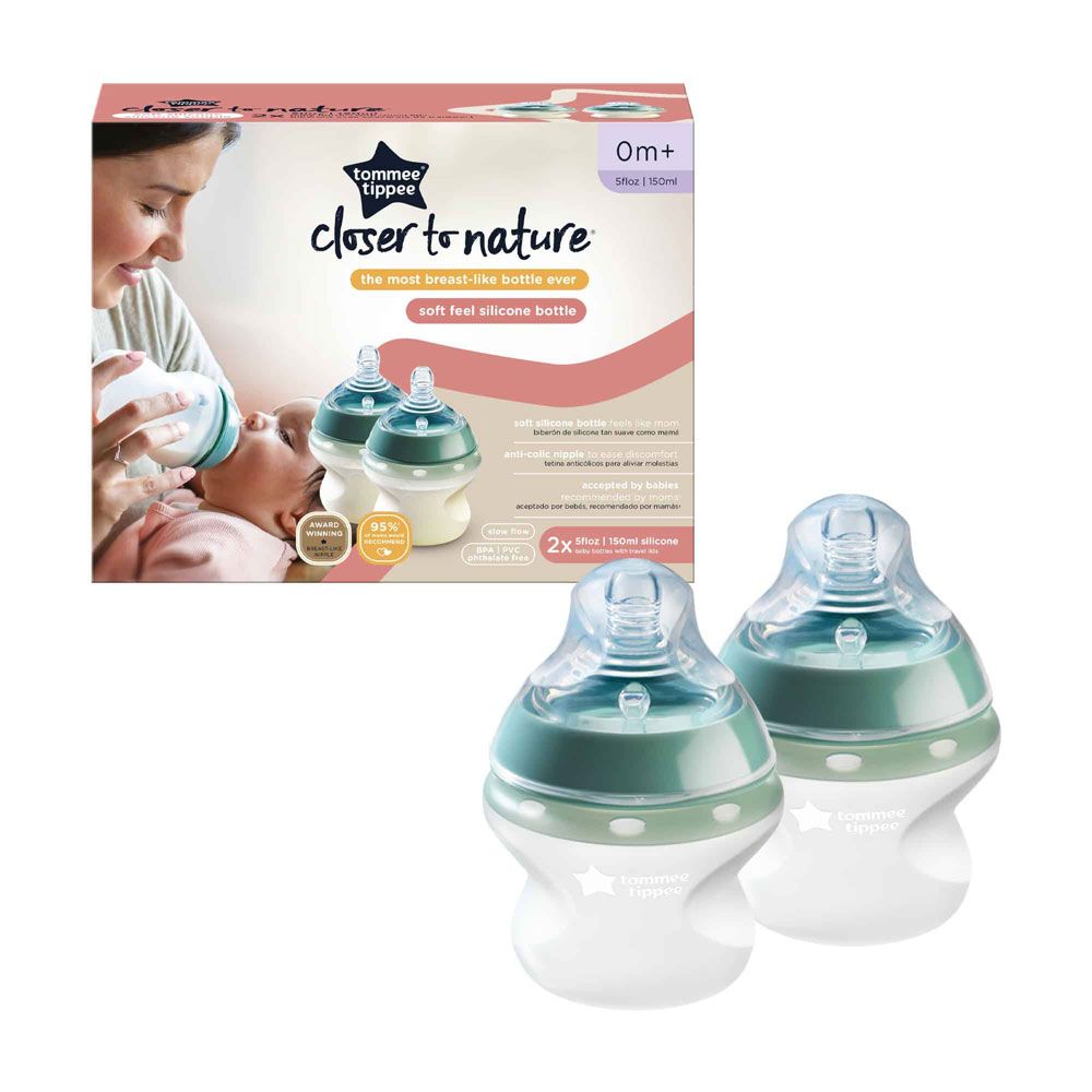 Tommee Tippee - Closer to Nature 150ml Silicone Baby Bottle 0+m