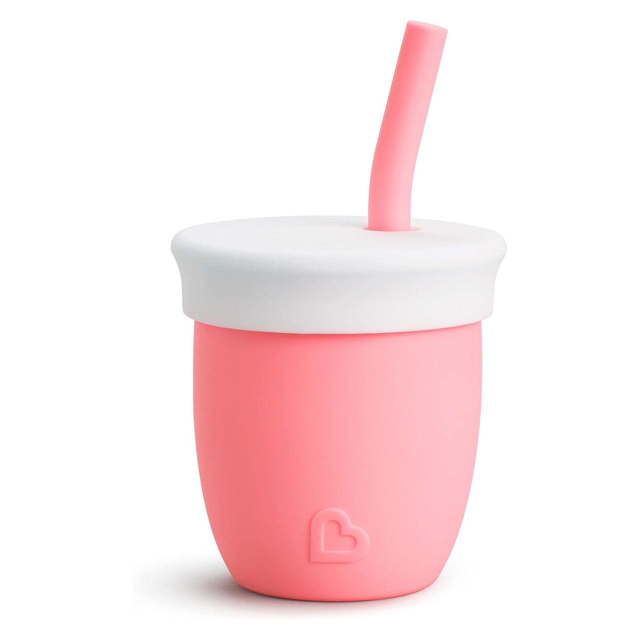 Munchkin - Cest Silicone Training Cup With Straw 118ml - 6+m - Coral